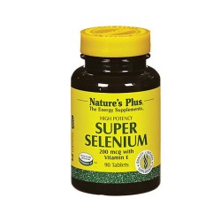 НЕЙЧЪРС ПЛЮС СЕЛЕН И ВИТАМИН Е таблетки 200 мкг 90 броя / NATURES PLUS SUPER SELENIUM & VITAMIN E tablets 200 mcg 90