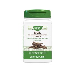 ДИ ДЖИ ЕЛ КОМФОРТ ЗА СТОМАХА дъвчащи таблетки 100 броя / NATURES WAY DGL chewing tablets 100
