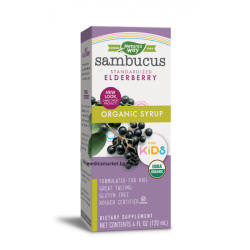 NATURE'S WAY SAMBUCUS ЗА ДЕЦА ОРГАНИК СИРОП ОТ ЧЕРЕН БЪЗ 120 мл.