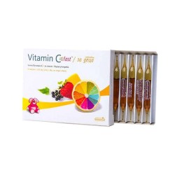 ВИТАМИН Ц ЗА ДЕЦА С ВКУС НА ЯГОДА И КАСИС ампули 2 мл. 10 броя /  VITAMIN C FOR KIDS