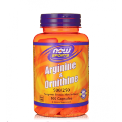 NOW FOODS ARGININE & ORNITHINE 100 капс.