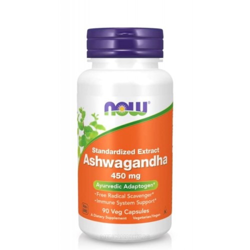 NOW FOODS ASHWAGANDHA EXTRACT 450 мг. 90 капс.