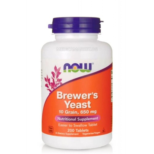 NOW FOODS BREWERS YEAST (БИРЕНА МАЯ) 650 мг. 200 табл.