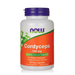 NOW FOODS CORDYCEPS 750 мг. 90 капс.
