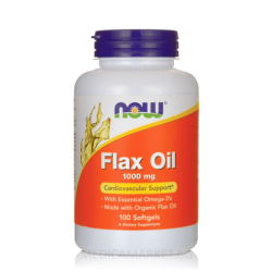 NOW FOODS FLAX OIL ORGANIC (МАСЛО ОТ ЛЕНЕНО СЕМЕ) 1000 мг. 100 софтгел капс.