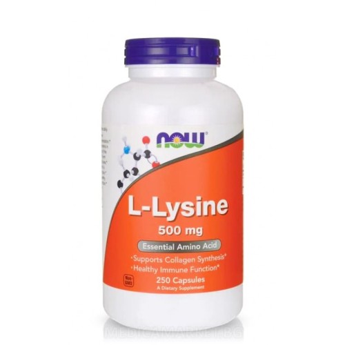 NOW FOODS L-LYSINE 500 мг. 250 капс.