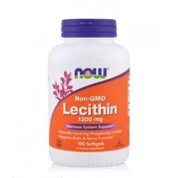 NOW FOODS LECITHIN 1200 мг. 100 софтгел капс.