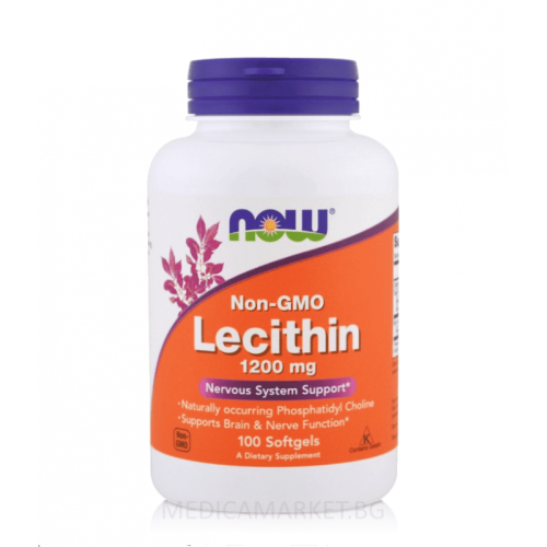 NOW FOODS LECITHIN 1200 мг. 100 софтгел капс.