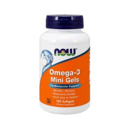 НАУ ФУДС ОМЕГА 3 МИНИ ГЕЛС капсули 180 броя /  OMEGA 3 MINI GELS