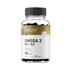 ОСТРОВИТ ОМЕГА 3 + ВИТАМИНИ Д3 И К2 капсули 90 броя /  OMEGA 3 + VITAMINS D3 & K2 capsules 90