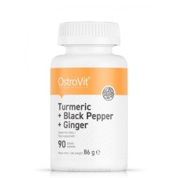 OSTROVIT TURMERIC + BLACK PEPPER + GINGER 90 табл. OSTROVIT TURMERIC + BLACK PEPPER + GINGER 90 табл.