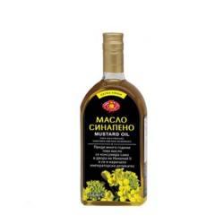 СИНАПЕНО МАСЛО АГРОСЕЛПРОМ студено пресовано 350 мл. / MUSTARD OIL extra virgin 350 ml.