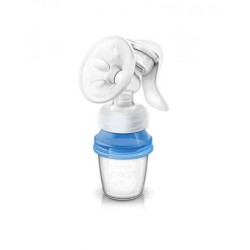 PHILIPS AVENT РЪЧНА ПОМПА ЗА ИЗЦЕЖДАНЕ + 3 ЧАШИ ЗА СЪХРАНЕНИЕ НА КЪРМА