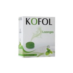 КОФОЛ УСПОКОЯВАЩИ БОНБОНИ ЗА ГЪРЛО И КАШЛИЦА С ВКУС НА МЕНТА 12 броя /  KOFOL LOZENGES THROAT AND COUGH MINT