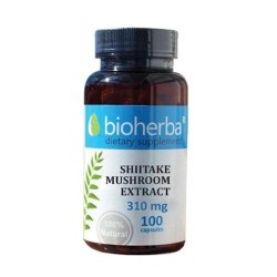 ШИЙТАКЕ БИОХЕРБА капсули 310 мг. 100 броя /  SHIITAKE MUSHROOM EXTRACT