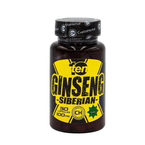 ТЕН СИБИРСКИ ЖЕН-ШЕН капсули 100 мг. 30 броя /  TEN SIBERIAN GINSENG