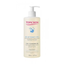 TOPICREM 2 IN 1 CLEANSING GEL ПОЧИСТВАЩ ГЕЛ ЗА КОСА И ТЯЛО ЗА НОВОРОДЕНИ, БЕБЕТА И ДЕЦА 500 мл.