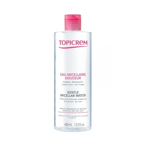 TOPICREM GENTLE MICELLAR WATER МИЦЕЛАРЕН РАЗТВОР ЗА ЧУВСТВИТЕЛНА КОЖА 400 мл. TOPICREM GENTLE MICELLAR WATER МИЦЕЛАРЕН РАЗТВОР ЗА ЧУВСТВИТЕЛНА КОЖА 400 мл.