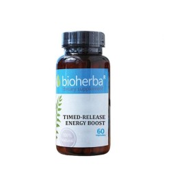 БИОХЕРБА ЕНЕРГИЙНА БОМБА 24 ЧАСА капсули 60 броя /  TIMED-RELEASE ENERGY BOOST