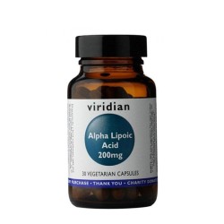 АЛФА ЛИПОЕВА КИСЕЛИНА капсули 200 мг. 30 броя / VIRIDIAN ALPHA LIPOIC ACID