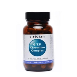 ХРОМ КОМПЛЕКС С ЦИНК И АЛФА ЛИПОЕВА КИСЕЛИНА капсули 30 броя / VIRIDIAN G.T.F CHROMIUM COMPLEX