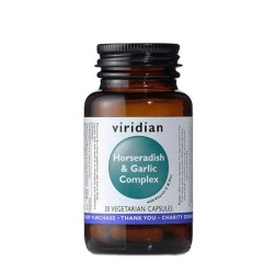 КОМПЛЕКС С ХРЯН, ЧЕСЪН, ЦИНК И ВИТАМИН Ц капсули 30 броя / VIRIDIAN HORSERADISH & GARLIC COMPLEX