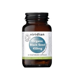 ОРГАНИЧЕН ЕКСТРАКТ ОТ ЧЕРЕН КИМИОН капсули 450 мг. 30 броя / VIRIDIAN ORGANIC BLACK SEED