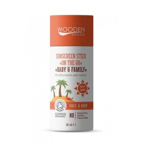 WOODEN SPOON БИО СЛЪНЦЕЗАЩИТЕН СТИК ‘ON THE GO’ SPF45+ 60 мл.