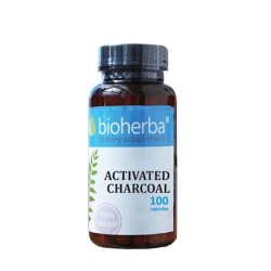 БИОХЕРБА АКТИВЕН ВЪГЛЕН капсули 350 мг. 100 броя /  ACTIVATED CHARCOAL