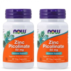 NOW FOODS ZINC PICOLINATE 50 мг. 60 капс. 2 броя